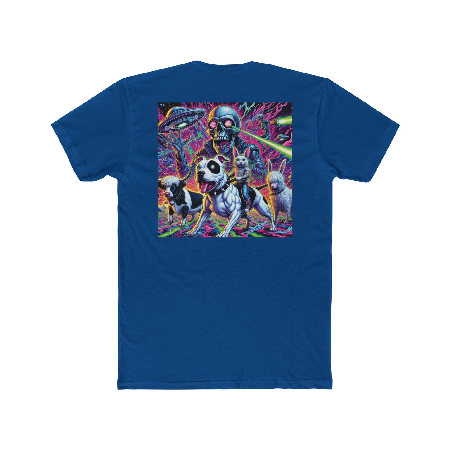 Vibrant Graphic Unisex Cotton Crew Tee - Fun Animal Design
