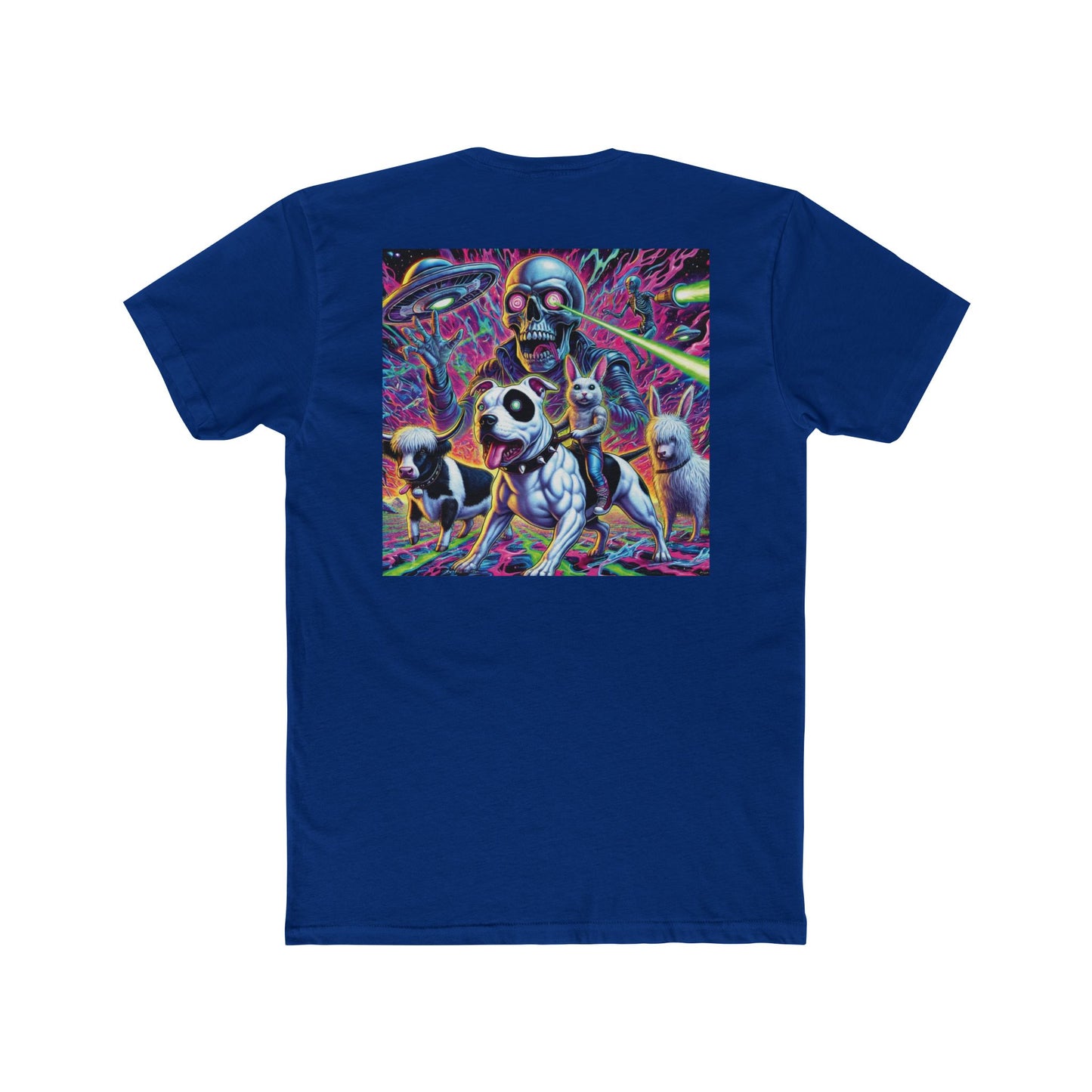 Vibrant Graphic Unisex Cotton Crew Tee - Fun Animal Design