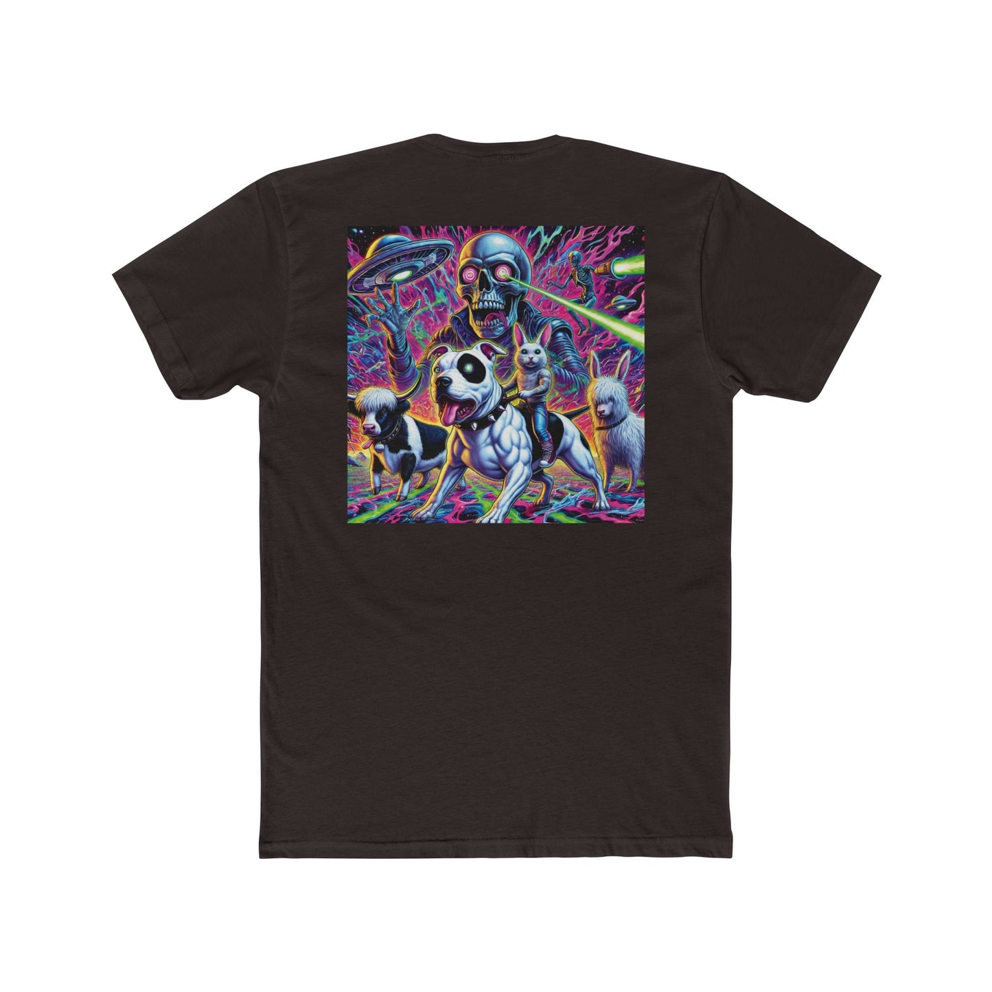 Vibrant Graphic Unisex Cotton Crew Tee - Fun Animal Design