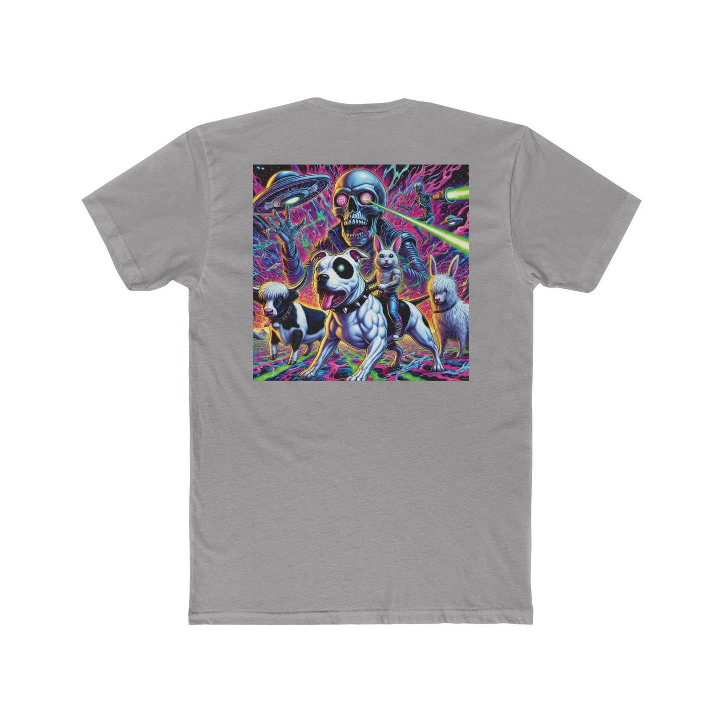 Vibrant Graphic Unisex Cotton Crew Tee - Fun Animal Design