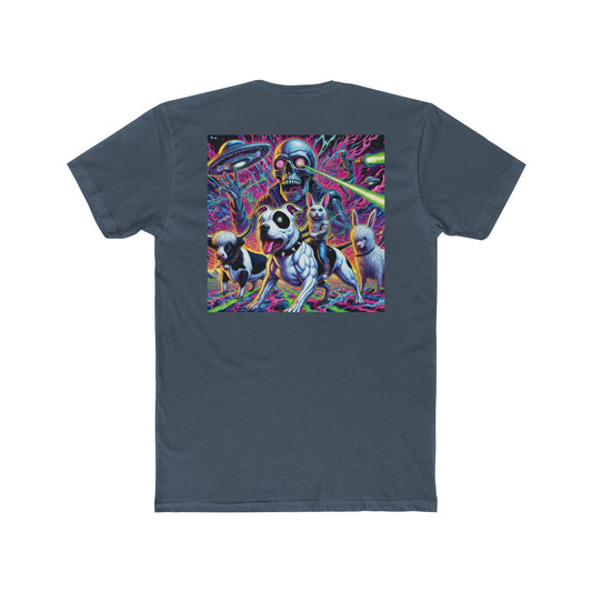 Vibrant Graphic Unisex Cotton Crew Tee - Fun Animal Design