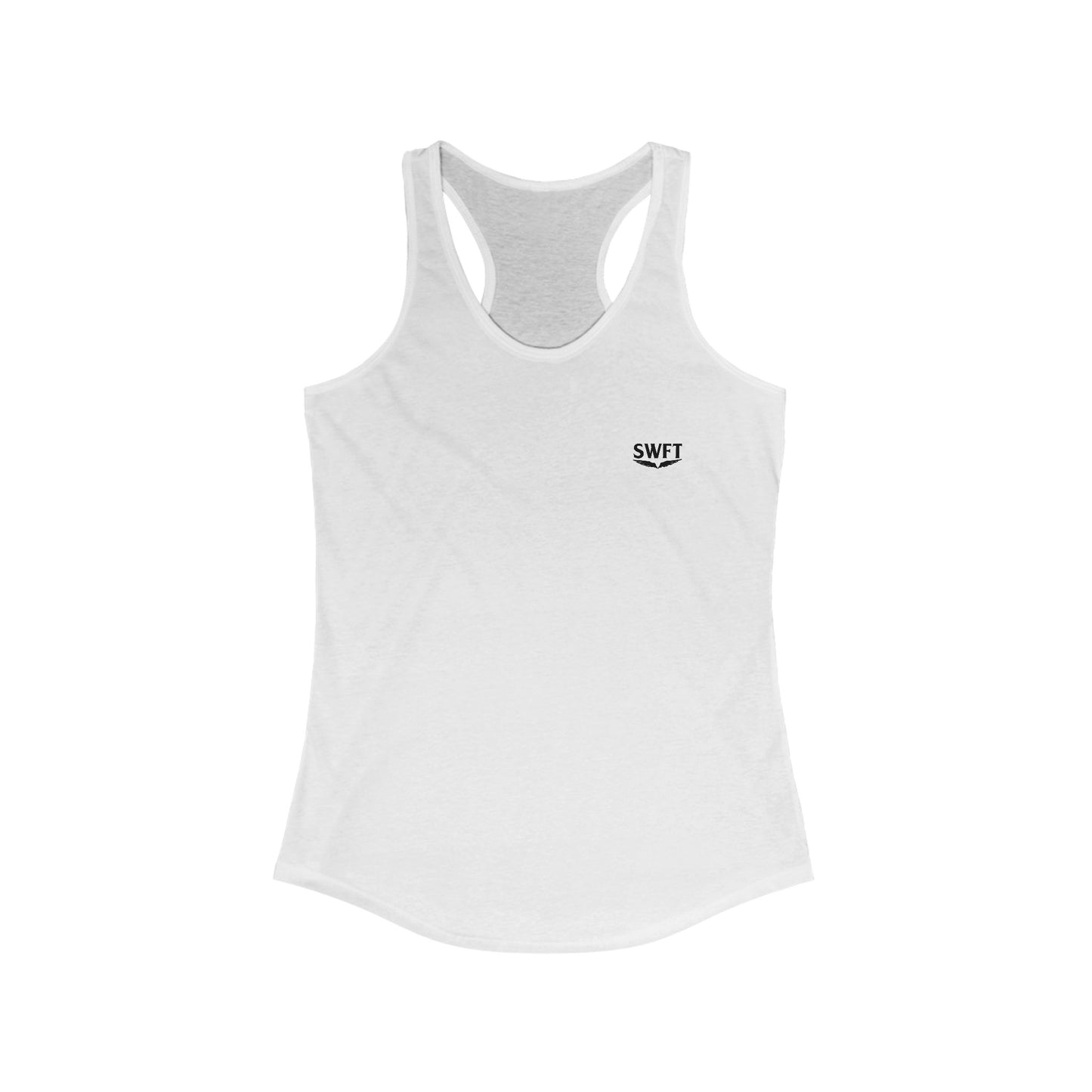 Premium Women's Ideal Racerback Tank (Black Logo)