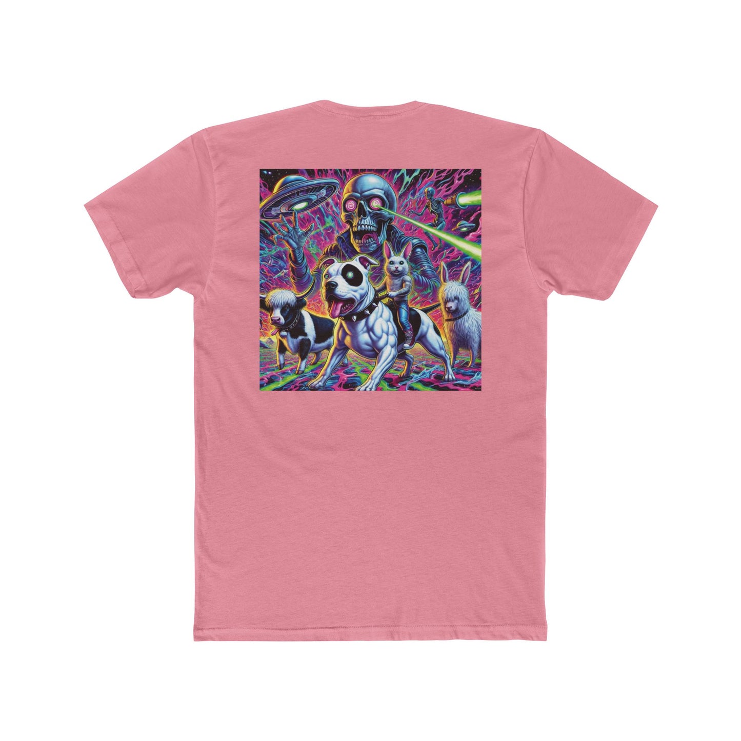 Vibrant Graphic Unisex Cotton Crew Tee - Fun Animal Design
